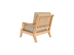 Sonoma 4-Piece Teak Fawn Outdoor Patio Deep Seating Set with Sunbrella® Cushion - Ornate Home