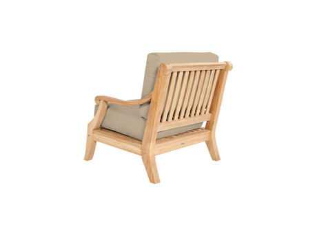 Sonoma 4-Piece Teak Fawn Outdoor Patio Deep Seating Set with Sunbrella® Cushion - Ornate Home