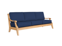 Sonoma 4-Piece Teak Navy Outdoor Patio Deep Seating Set with Sunbrella® Cushion - Ornate Home