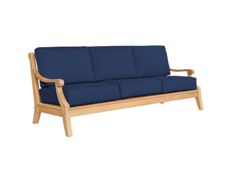 Sonoma 4-Piece Teak Navy Outdoor Patio Deep Seating Set with Sunbrella® Cushion - Ornate Home