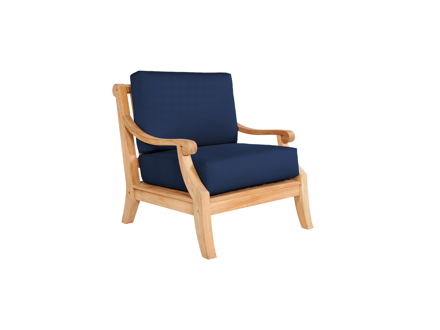 Sonoma 4-Piece Teak Navy Outdoor Patio Deep Seating Set with Sunbrella® Cushion - Ornate Home