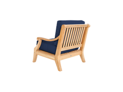 Sonoma 4-Piece Teak Navy Outdoor Patio Deep Seating Set with Sunbrella® Cushion - Ornate Home