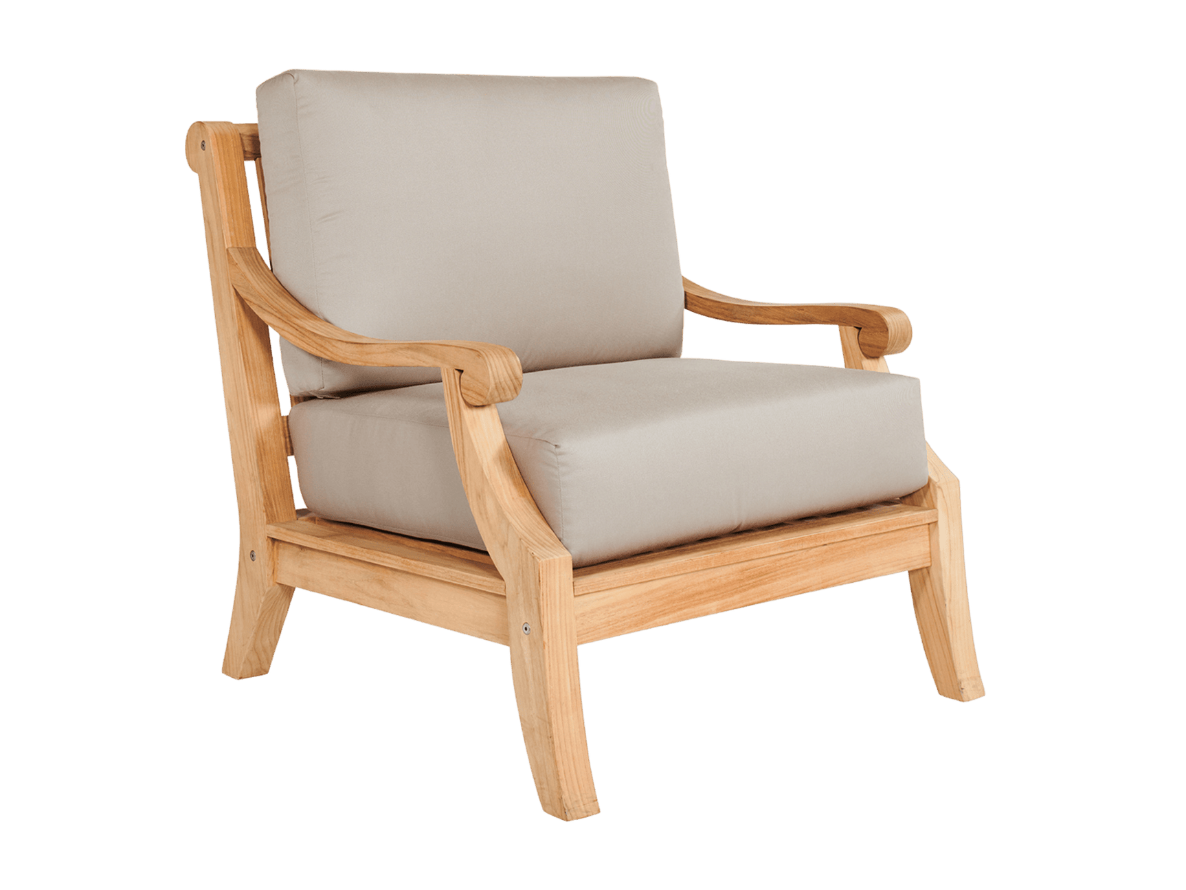 Sonoma Teak Antique Beige Outdoor Club Chair with Sunbrella® Cushion - Ornate Home