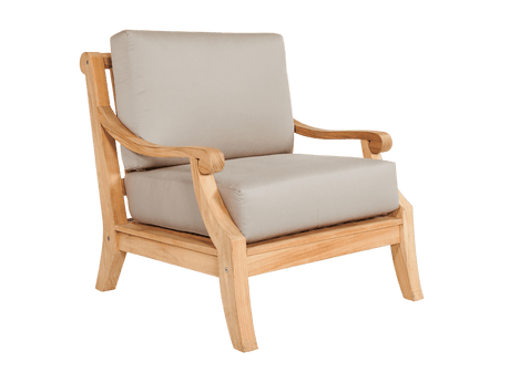 Sonoma Teak Antique Beige Outdoor Club Chair with Sunbrella® Cushion - Ornate Home