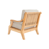 Sonoma Teak Antique Beige Outdoor Club Chair with Sunbrella® Cushion - Ornate Home