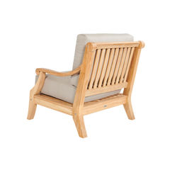 Sonoma Teak Antique Beige Outdoor Club Chair with Sunbrella® Cushion - Ornate Home