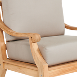 Sonoma Teak Antique Beige Outdoor Club Chair with Sunbrella® Cushion - Ornate Home