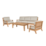 Sonoma Teak Antique Beige Outdoor Club Chair with Sunbrella® Cushion - Ornate Home