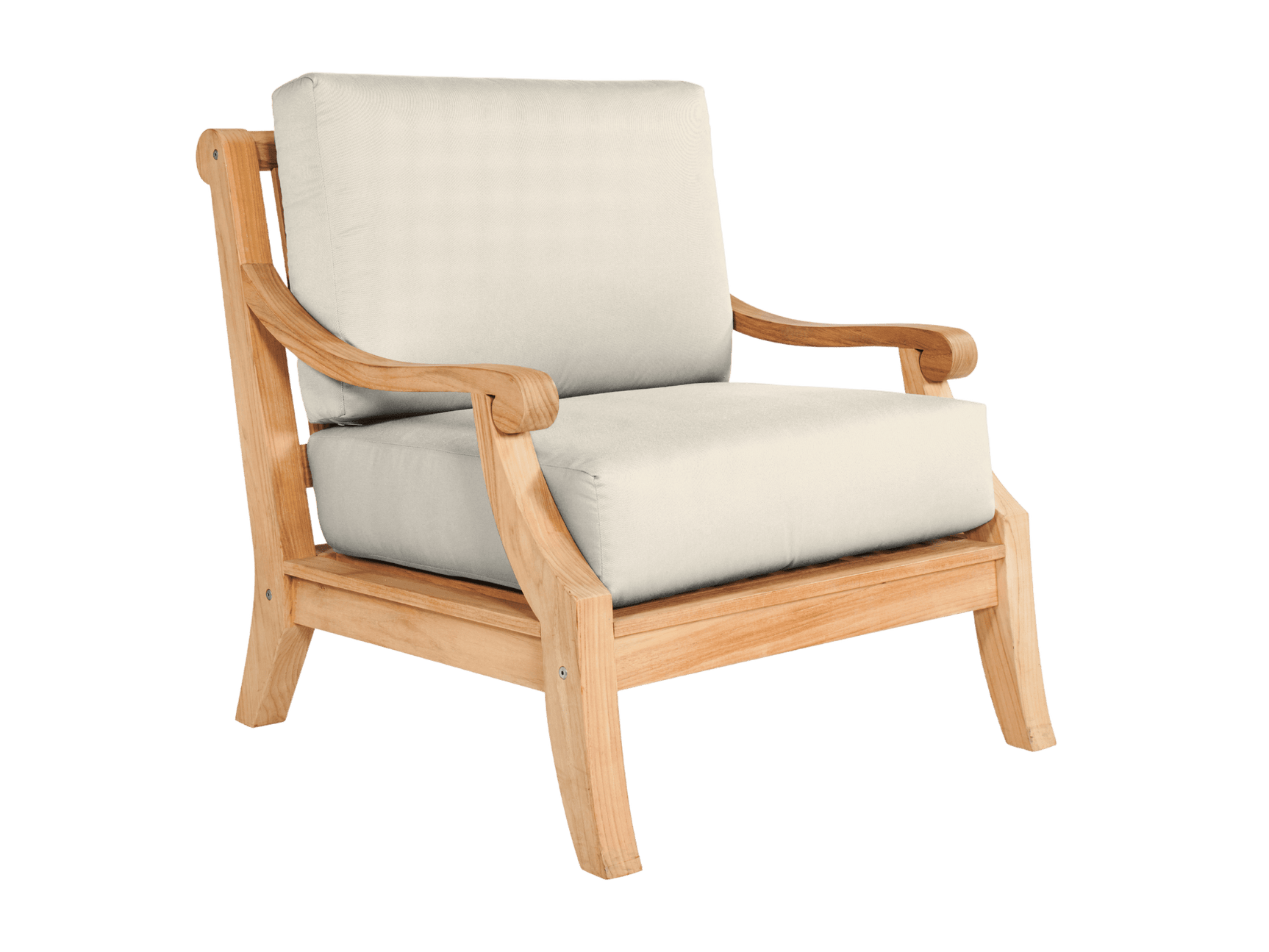 Sonoma Teak Canvas Outdoor Club Chair with Sunbrella® Cushion - Ornate Home