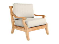 Sonoma Teak Canvas Outdoor Club Chair with Sunbrella® Cushion - Ornate Home
