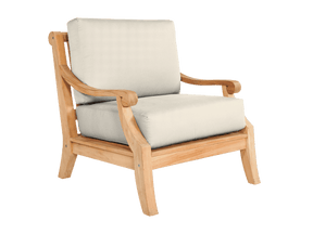 Sonoma Teak Canvas Outdoor Club Chair with Sunbrella® Cushion - Ornate Home