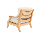 Sonoma Teak Canvas Outdoor Club Chair with Sunbrella® Cushion - Ornate Home