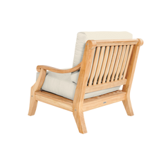 Sonoma Teak Canvas Outdoor Club Chair with Sunbrella® Cushion - Ornate Home