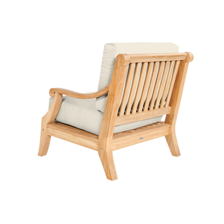 Sonoma Teak Canvas Outdoor Club Chair with Sunbrella® Cushion - Ornate Home