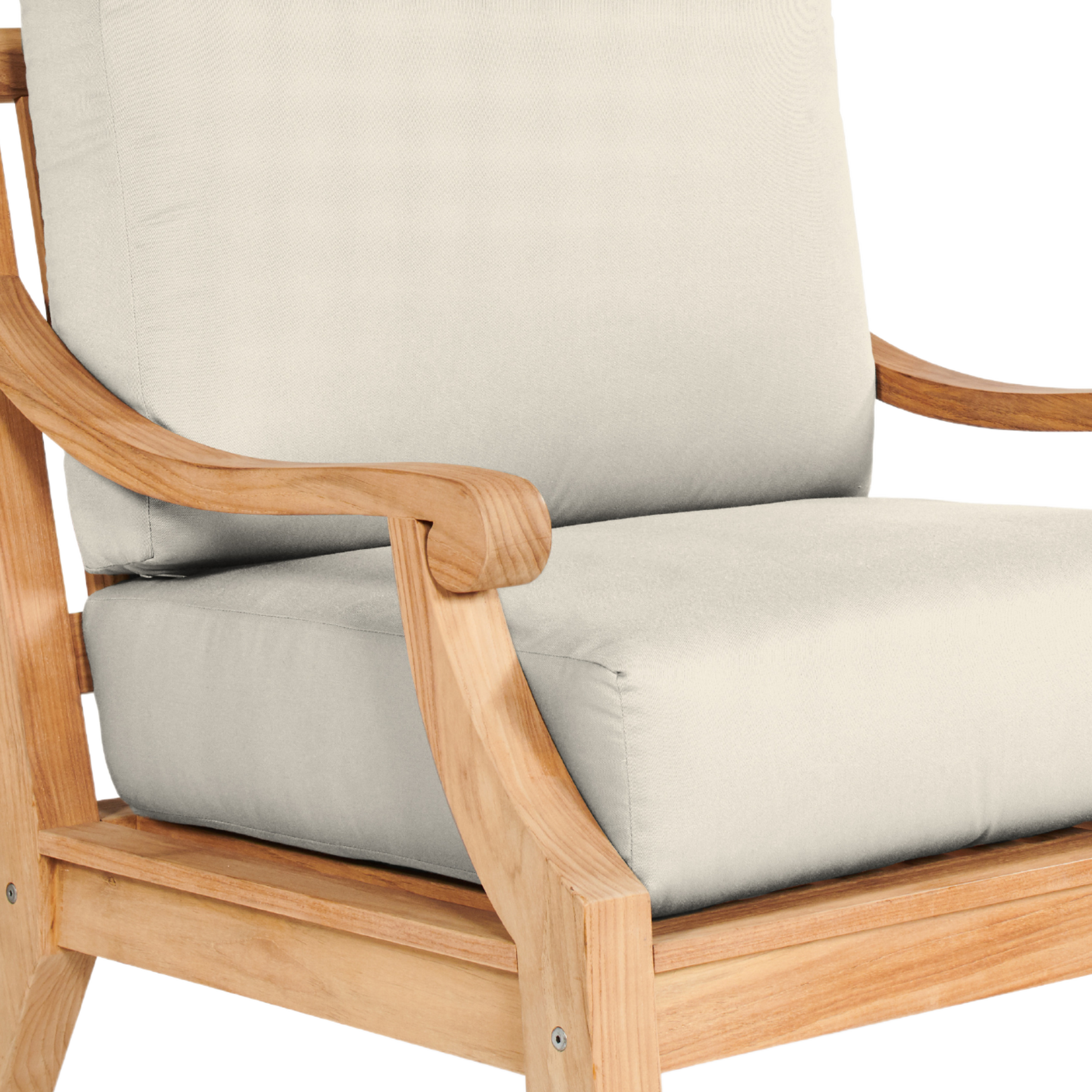 Sonoma Teak Canvas Outdoor Club Chair with Sunbrella® Cushion - Ornate Home