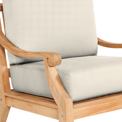 Sonoma Teak Canvas Outdoor Club Chair with Sunbrella® Cushion - Ornate Home