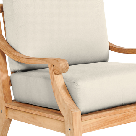 Sonoma Teak Canvas Outdoor Club Chair with Sunbrella® Cushion - Ornate Home