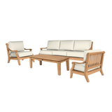 Sonoma Teak Canvas Outdoor Club Chair with Sunbrella® Cushion - Ornate Home