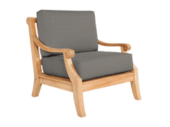 Sonoma Teak Charcoal Outdoor Club Chair with Sunbrella® Cushion - Ornate Home