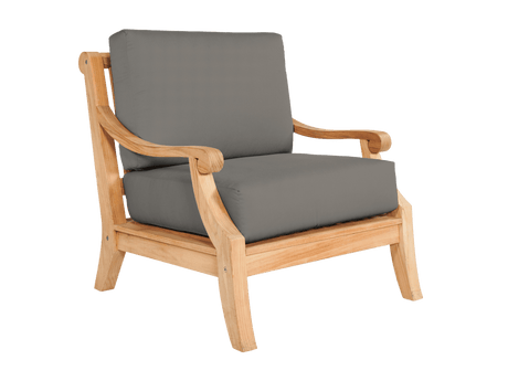 Sonoma Teak Charcoal Outdoor Club Chair with Sunbrella® Cushion - Ornate Home