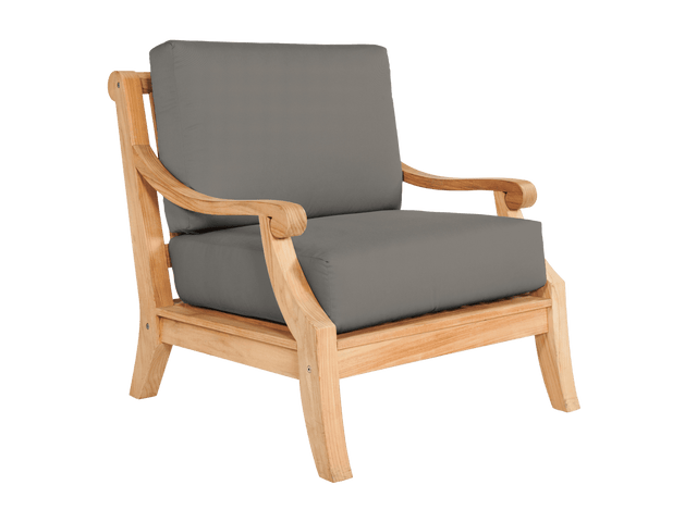 Sonoma Teak Charcoal Outdoor Club Chair with Sunbrella® Cushion - Ornate Home