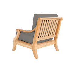 Sonoma Teak Charcoal Outdoor Club Chair with Sunbrella® Cushion - Ornate Home