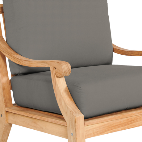 Sonoma Teak Charcoal Outdoor Club Chair with Sunbrella® Cushion - Ornate Home