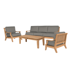Sonoma Teak Charcoal Outdoor Club Chair with Sunbrella® Cushion - Ornate Home