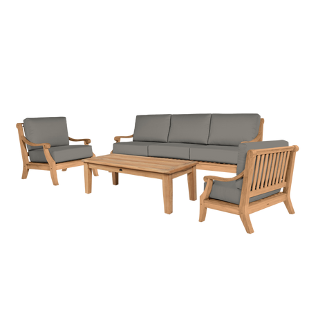 Sonoma Teak Charcoal Outdoor Club Chair with Sunbrella® Cushion - Ornate Home