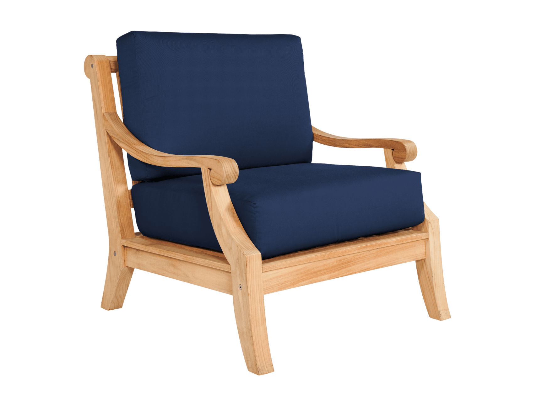 Sonoma Teak Navy Outdoor Club Chair with Sunbrella® Cushion - Ornate Home