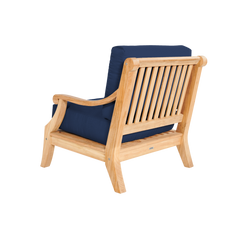 Sonoma Teak Navy Outdoor Club Chair with Sunbrella® Cushion - Ornate Home