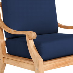 Sonoma Teak Navy Outdoor Club Chair with Sunbrella® Cushion - Ornate Home