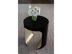 Sonora Blakened Bronze/Silver Leaf Side Table - Ornate Home