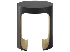 Sonora Blakened Bronze/Silver Leaf Side Table - Ornate Home