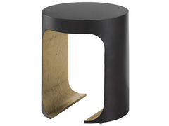 Sonora Blakened Bronze/Silver Leaf Side Table - Ornate Home