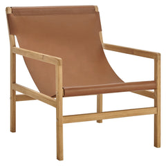 Sonora Chestnut Tan Leather Sling Chair - Ornate Home