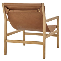 Sonora Chestnut Tan Leather Sling Chair - Ornate Home
