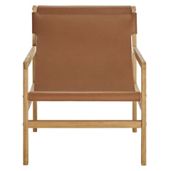 Sonora Chestnut Tan Leather Sling Chair - Ornate Home