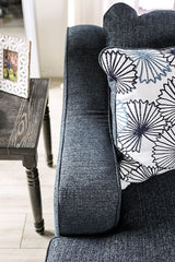 Sonora Dark Navy Loveseat - Ornate Home