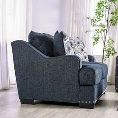 Sonora Dark Navy Loveseat - Ornate Home