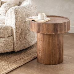 Sonora Harvest Mill 22" Round End Table