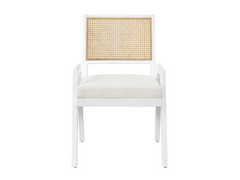 Sonora Ivory/Glacier/Cane Arm Chair (Set of 2) - Ornate Home