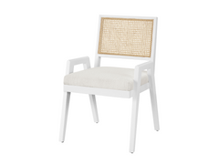Sonora Ivory/Glacier/Cane Arm Chair (Set of 2) - Ornate Home