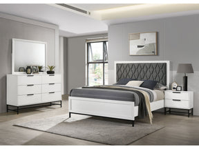 Sonora White 4-piece Queen Bedroom Set - Ornate Home