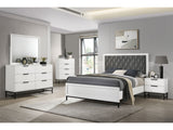 Sonora White 5-piece California King Bedroom Set - Ornate Home