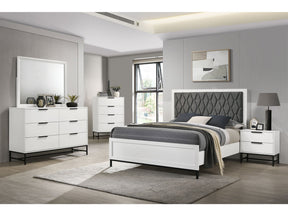Sonora White 5-piece Eastern King Bedroom Set - Ornate Home