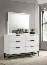 Sonora White Dresser and Mirror - Ornate Home