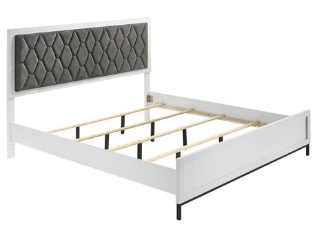 Sonora White Eastern King Panel Bed - Ornate Home