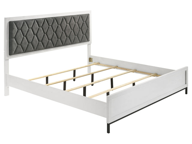 Sonora White Eastern King Panel Bed - Ornate Home