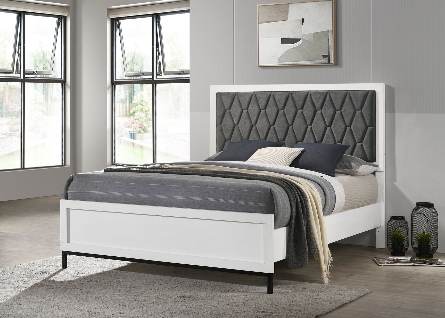 Sonora White Queen Panel Bed - Ornate Home